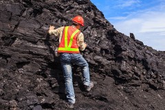 a coal geologist at a lignite mine